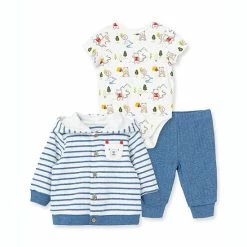 Cheap 🌟 Little Me® Wild Bears 3-Piece Cardigan Set In Blue 🎁