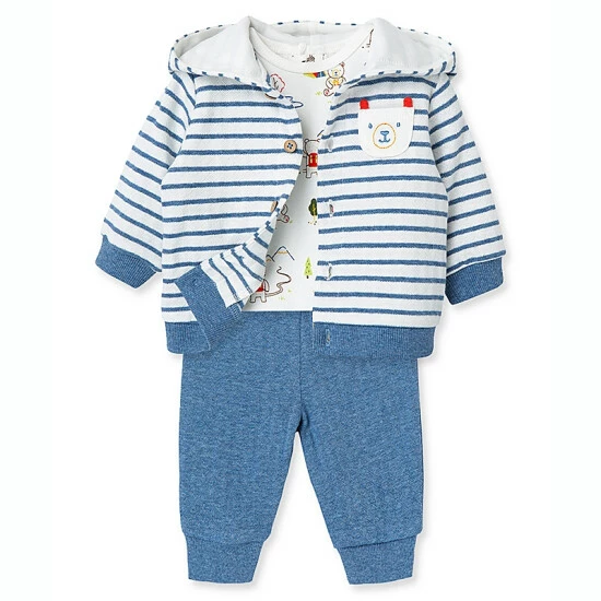 Cheap ๐ Little Me® Wild Bears 3-Piece Cardigan Set In Blue ๐ - Image 3