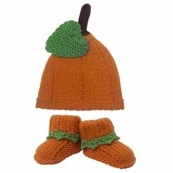 Cheap 🎁 Little Me® Size 0-12M 2-Piece My First 🦇 Halloween Pumpkin Hat And Bootie Set In Orange 👏