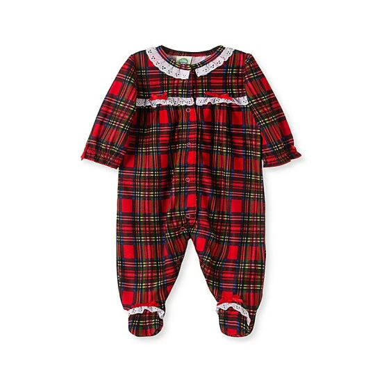 Wholesale โจ Little Me® Size 6M Girl's Plaid Footie Pajamas โ