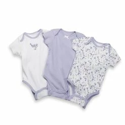 Cheapest ✨ Little Me Lavender Blossom Bodysuits (Set Of 3) - 6 Months 🎉