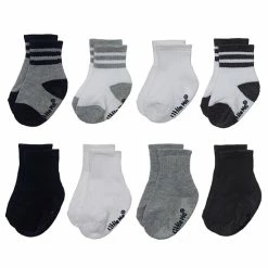 Discount 🥰 Little Me® Size 6-18M 8-Pack Half Cushion Gripper 🧦 Socks In Pink ❤️