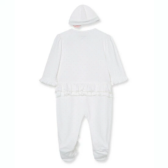Brand new ๐ Little Me® Size 9M 2-Piece Embroidered Floral Pajama And Hat Set In White ๐ฏ - Image 2