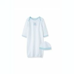 Coupon 🎉 Little Me® Newborn 2-Piece Welcome To World Long Sleeve Gown And Hat Set In White 🔔
