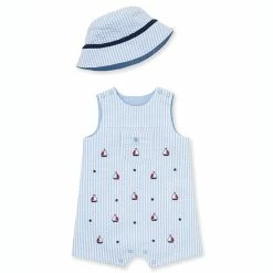 Cheapest 🧨 Little Me® Size 9M 2-Piece Sailboat Sunsuit In Light Blue/White 🔥