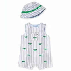 Buy 🧨 Little Me® 2-Piece Gator Sunsuit In Light Blue/White/Green ❤️