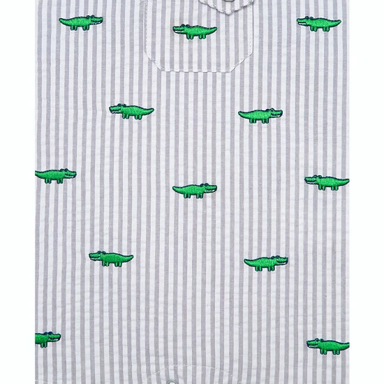 Buy 🧨 Little Me® 2-Piece Gator Sunsuit In Light Blue/White/Green ❤️ - Image 3