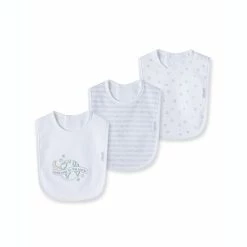 Flash Sale 🎉 Little Me® 3-Pack World Organic Bibs In Blue White ⭐