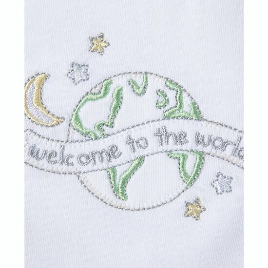 Flash Sale 🎉 Little Me® 3-Pack World Organic Bibs In Blue White ⭐ - Image 3