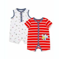 Cheapest 🎉 Little Me® Size 6M 2-Pack ⚾ Baseball Rompers ⭐