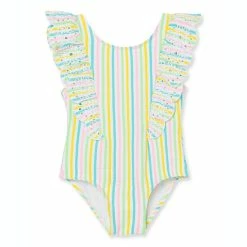 Top 10 🎉 Little Me® 3D Multicolor Stripe Ruffle 🩱 Swimsuit 🔔