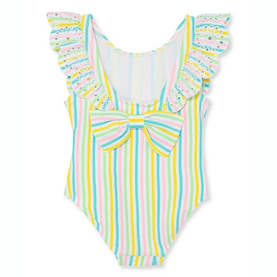Top 10 🎉 Little Me® 3D Multicolor Stripe Ruffle 🩱 Swimsuit 🔔 - Image 2