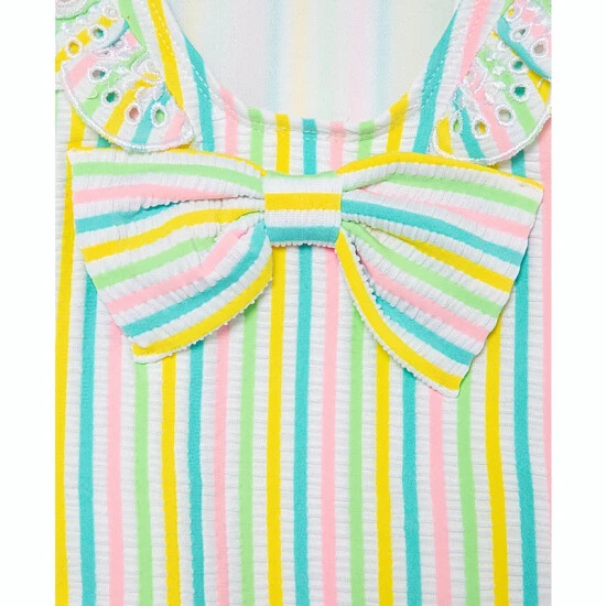 Top 10 🎉 Little Me® 3D Multicolor Stripe Ruffle 🩱 Swimsuit 🔔 - Image 3