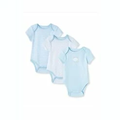 Cheapest ✔️ Little Me® 3-Pack Welcome To World Short Sleeve Bodysuits In Blue ✔️
