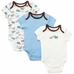 Outlet 🎁 Little Me® 3-Pack Puppies Bodysuit In Blue ❤️