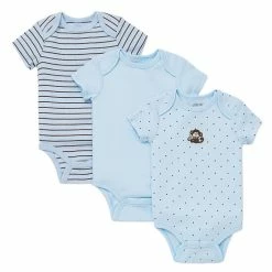New 👏 Little Me® 3-Pack Monkey Star Bodysuits In Blue 🔔