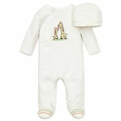 Hot Sale 😉 Little Me® Giraffe Preemie 2-Piece Footie And Hat Set In Ivory ❤️