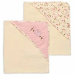 Hot Sale 🎉 Little Me® 2-Pack Vintage Rose Hooded Towels In Pink 🎁