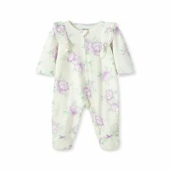 Deals ❤️ Little Me® 2-Piece Lavish Blooms Footie And Hat Set 👏