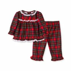 Cheap ⭐ Little Me® 2-Piece Girl's Plaid Pajamas Set 🔥