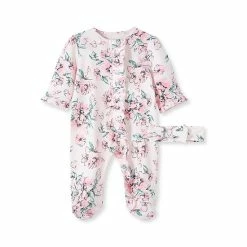 Hot Sale 💯 Little Me® 2-Piece Floral Dream Footie And Headband Set In Pink ⌛