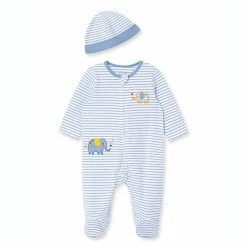 Hot Sale ⭐ Little Me® 2-Piece Elephant Footie And Hat Set ✨