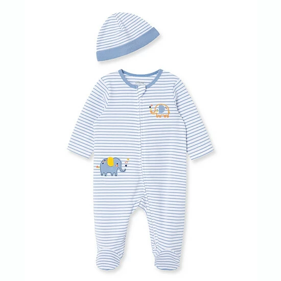 Hot Sale ⭐ Little Me® 2-Piece Elephant Footie And Hat Set ✨