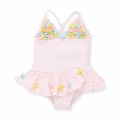 Brand new 🤩 Little Me® 👗 Skirted 🩱 Swimsuit In Pink/Multi ✔️
